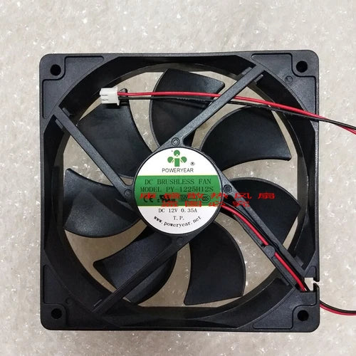 1pc  cooling fan 12CM 12025 2wire  PY-1225H12S DC12V 0.35A
