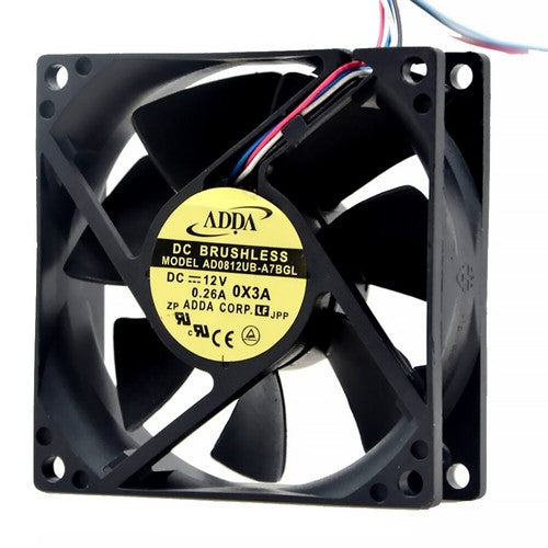 For ADDA AD0812UB-A7BGL S DC 12V 0.26A 4-wire 80x80x25mm Server Cooling Fan