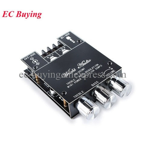 ZK-502MT Bluetooth-compatible 5.0 Subwoofer Amplifier Board 2.0 Channel Bass AMP