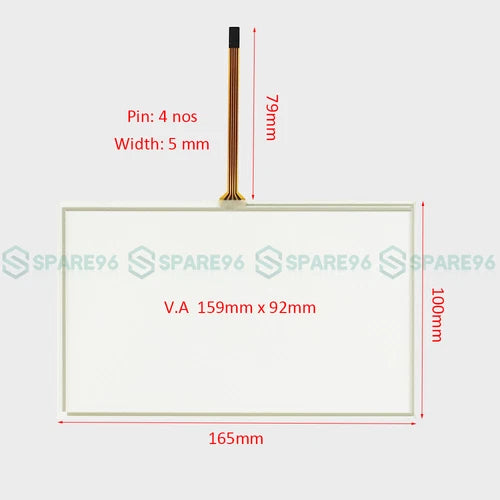 1SET Touch screen Glass Panel For SMART700 + Protective Film 6AV6648-0AC11-3AX0