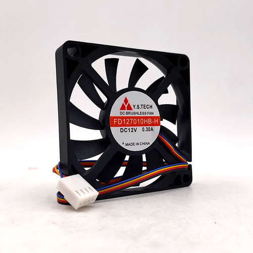 1 PCS Y.S.TECH Fan FD127010HB-H 12V 0.30A 7010 7CM ultra-thin 4-pin cooling fan