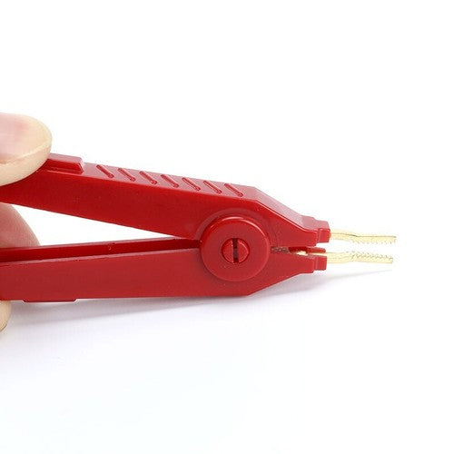 3PCS/sets Alligator Clip 90mm Kelvin Copper Gold Plate Clip Grey+Black+Red