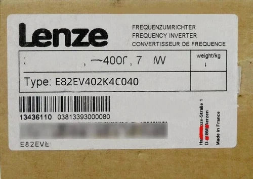 E82EV402K4C040 IPC  Sealed Lenze E8200 Frequency Inverter E82EV402K4C040