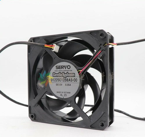SERVO D1225C12B8AS-00 4-wire 12V 0.35A Mute Energy-saving Automatic Cooling Fan