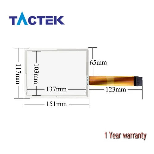 for 2711P-T7C4D8 2711P-T7C4A8 2711P-T7C4D8K + Overlay Foil Touch Screen Panel