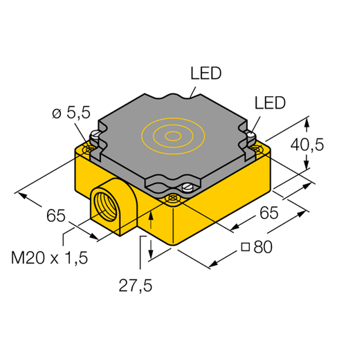 For TURCK NI75U-CP80-VN4X2 1540810 Inductive sensor NPN