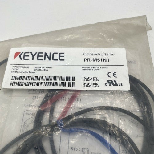 KEYENCE PR-M51N1 Mini ultra-thin Permeable Cable 1.2m Sensor  #