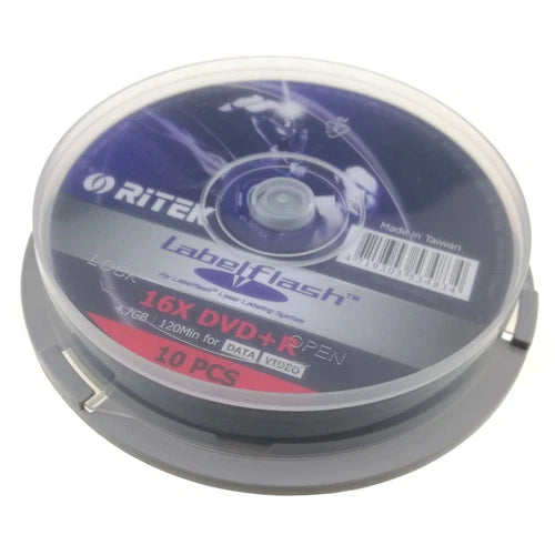 10pcs  Data Video Full Surface Labeling Labelflash DVD+R Blank Disc 4.7GB 120min