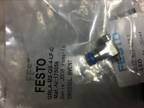1 pcs FESTO GRLA-M5-QS-4-LF-C 175056 Regulating valve One-way throttle valve