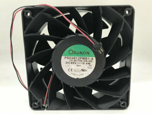 1PC  Fan 12CM 2 pin cooling fan  PSD4812PMB1-A DC 48V 19.4W 12038