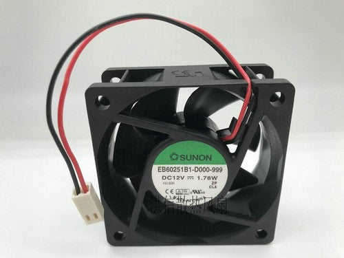 1 PCS SUNON Fan EB60251B1-D000-999 DC12V 6025 6CM 2-pin axial flow cooling fan