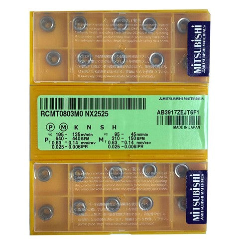 1 Box MITSUBISHI RCMT0803MO NX2525 Carbide Inserts CNC 10PCS/ Box