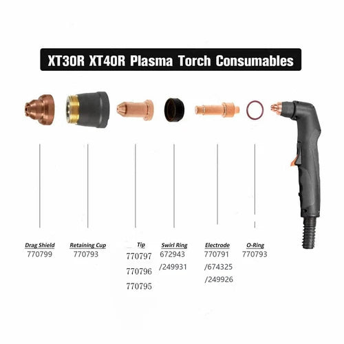 5pcs For  SPECTRUM 375 X-TREME XT30R/40R torch  770799 249930 Plasma Drag