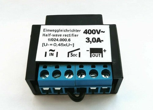 1/024.000.6, 3A 400V half-wave Motor brake rectifier