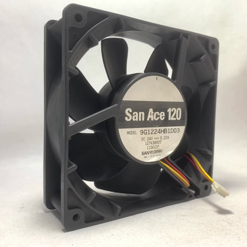 1 PCS Sanyo Fan 9G1224HB1D03 DC24V 0.22A 12038 12cm 3-wire cooling fan