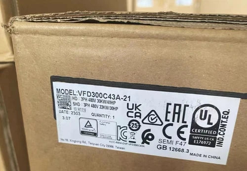 1PCS  Delta VFD300C43A-21 30Kw Inverter Free delivery