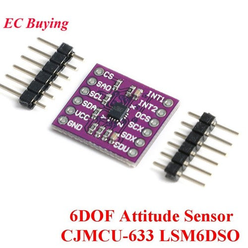 CJMCU-633 LSM6DSO 6DOF Sensor Module 3D Accelerometer SPI I2C Serial Interface