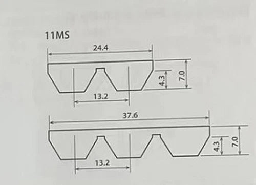 1pcs   2-11MS1750 3-11MS1750 4-11MS1750 BANFLEXSCRUM Wide Angle Belt