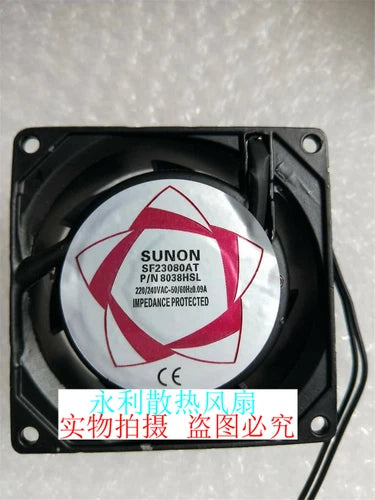 1PC For FAN 2PIN  80x80x38mm 80mm 220 240V AC 23 30CFM SF23080A P/N2083HSL