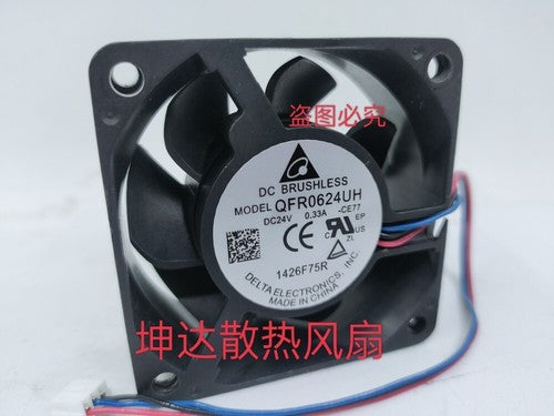 1 pcs Delta Fan QFR0624UH DC 24V 0.33A 6025 6cm 3 Pin Inverter cooling fan