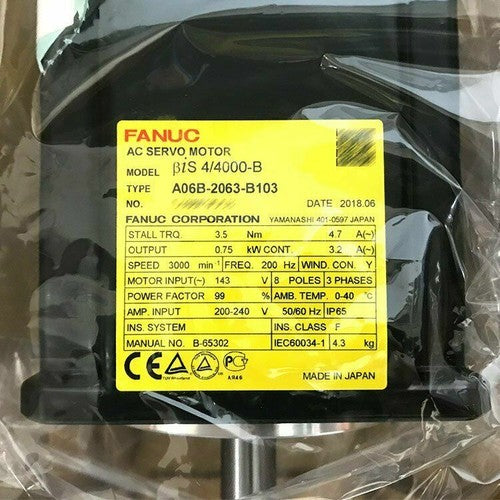 For FANUC A06b-2063-B103  servo motor Free Shipping