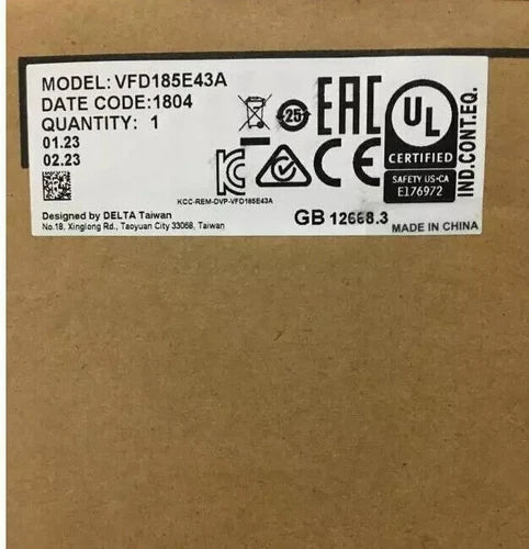 1PC  Delta VFD185E43A Inverter 380V 18.5KW Free delivery