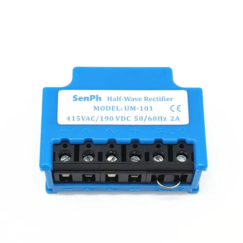 half-wave rectifier module- UM-101 input: 0~415VAC output: 0~190VDC 50/60Hz 2A