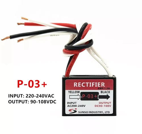 1X AC220-240V DC90-108V  P-03+ 1.2A RECTIFIER Motor Brake Rectifier module