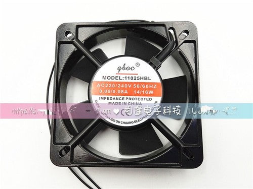 1 PCS glac Fan MODEL 11025HBL AC 220V 11025 11CM 2 wire Aluminum frame fan