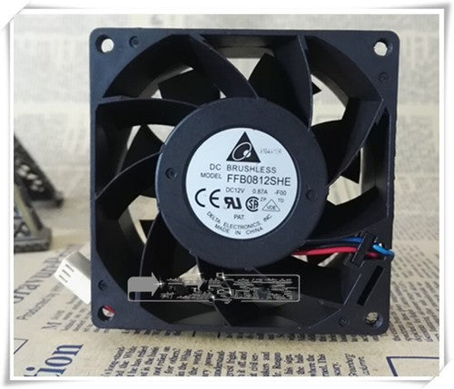 1 PCS DELTA Fan FFB0812SHE DC12V 0.87A 8038 8cm 3 pin Dual ball cooling fan