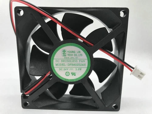 1PC   inverter cooling fan 2pin  DFB802524H 24V 3.6W 8CM 8025 80mm