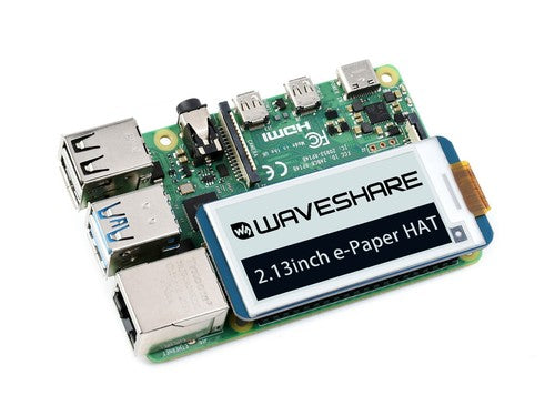 Waveshare 2.13inch e-Paper Hat E-Ink Display SPI for RPi 4B 3B+ Zero/Zero W