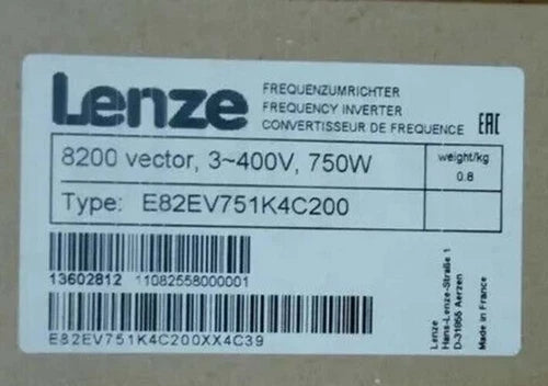1 PC E82EV751_4C200  LENZE E82EV751K4C200 Inverter 8200 Vector 0.75kW