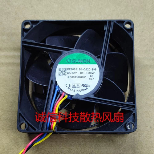 1PC   8CM 4-wire PWM chassis fan  PF80251B1-Q120-S99 12V 3.30W 8025