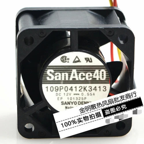 1 pcs high air volume chassis power cooling fan 4C 109P0412K3413 12V 0.55A
