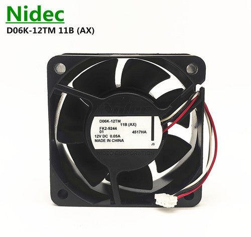 NIDEC D06K-12TM 11B (AX) 12V 0.05A 6025 3-pin double ball inverter cooling fan