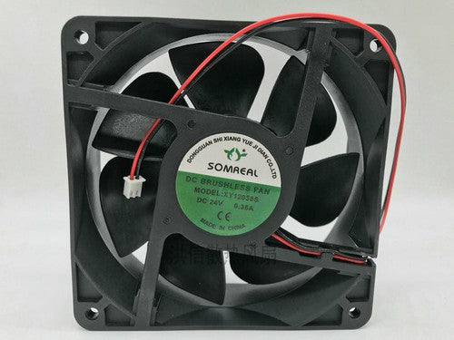 1 pcs SOMREAL Fan XY12038S DC 24V 0.35A 12038 12CM 2 Pin cooling fan