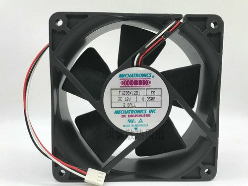 1 PCS MECHATRONICS Fan F1238X12B1 FS DC 12V 0.950A 12038 12CM 3 Pin