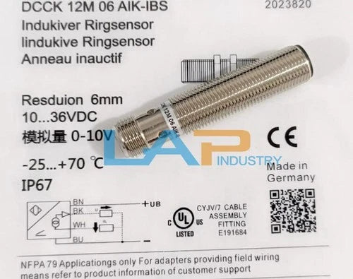 1PCS  FIT FOR analog output proximity switch DCCK 12 M 06 AIK-IBS