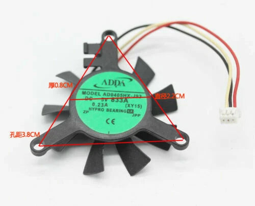 1PC   notebook cooling fan AD0405HX-J93 5V 0.23A 3-wire