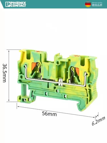 50pcs Phoenix PT 4-PE 3211766 Straight-in Yellow-green Grounding Terminal