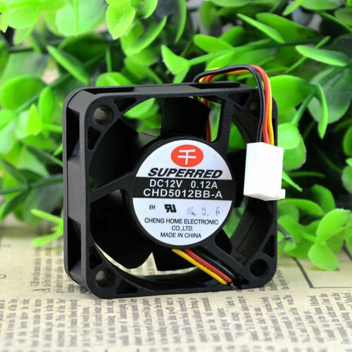 1PC  12V 0.12A CHD5012BB-A   5020 5CM Double ball bearing fan