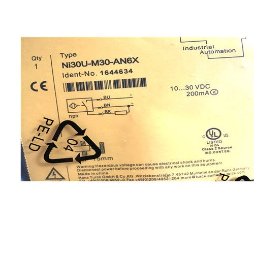 For TURCK NI30U-M30-AN6X 1644634 Inductive sensor NPN