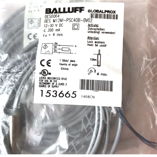 BALLUFF BES M12MI-PSC40B-BV02(BES0064) Inductive Standard Sensors PNP