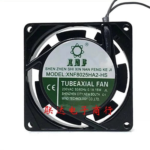 1X XNF8025HA2-HB 230VAC 50/60HZ 0.1A 16W 9cm Cooling Fan XNF8025HA2-HS