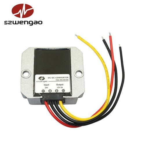 24V to 12V 5A 60W Car Voltage Regulator Waterproof DC-DC Power Buck Module