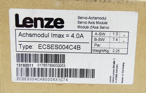 ECSES004C4B 1PC  Sealed Lenze Servo Inverter Axis Module ECSES004C4B