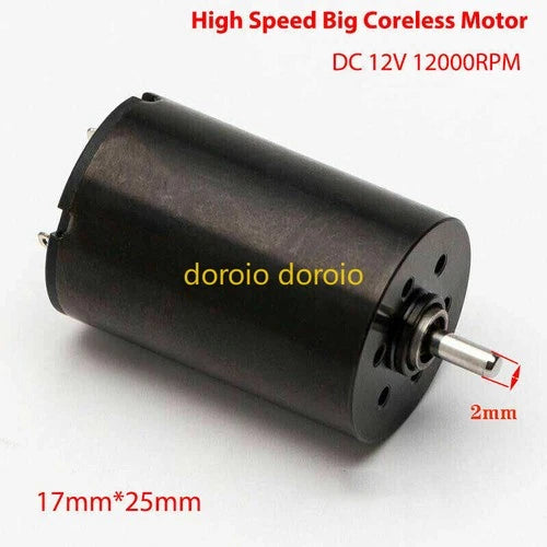 DC 12V High Speed 2mm shaft DIY Tattoo Machine 1725 Mini 17mm Big Coreless Motor