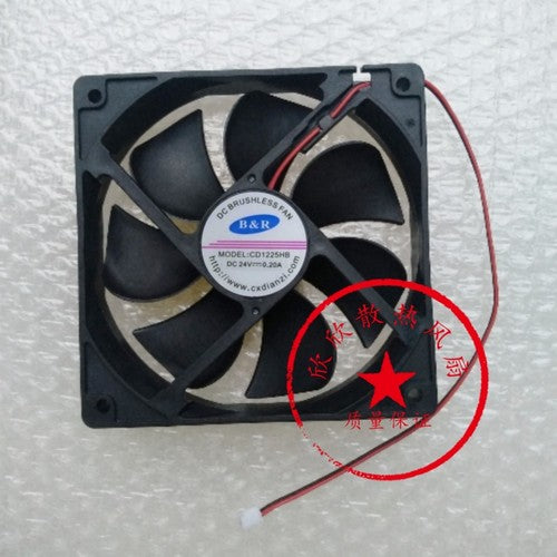 1 PCS B&R Fan CD1225HB DC 24V 0.20A 12CM 12025 2 PIN cooling fan