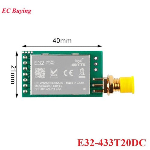 E32-433T30D SX1278 LoRa RF Wireless Module 433MHZ UART 100mW Serial Port TX RX